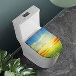 Sunrise Meadow Print Toilet Lid Cover