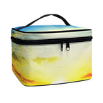 Sunrise Meadow Print Travel Makeup Bag