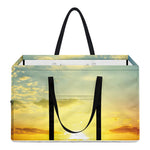Sunrise Meadow Print Utility Tote Bag