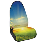 Sunrise Meadow Print Waterproof Car Seat Cover