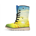 Sunrise Meadow Print Winter Boots