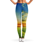 Sunrise Meadow Print Women's Leggings