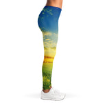 Sunrise Meadow Print Women's Leggings