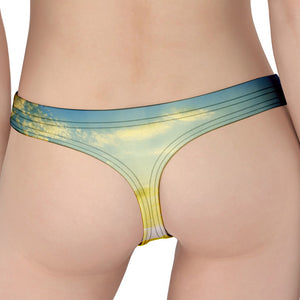 Sunrise Meadow Print Women's Thong