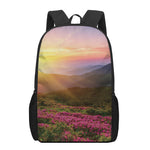 Sunrise Mountain Print 17 Inch Backpack
