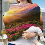 Sunrise Mountain Print Baby Seat Cover