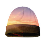 Sunrise Mountain Print Beanie