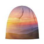 Sunrise Mountain Print Beanie