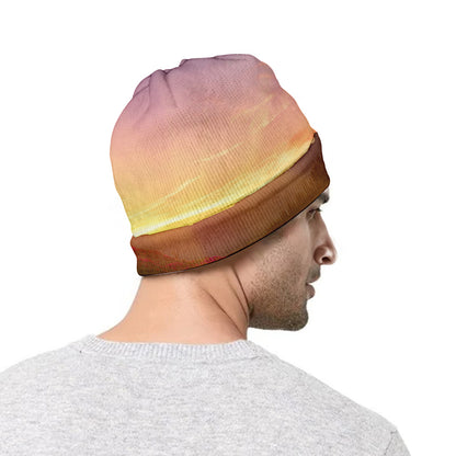 Sunrise Mountain Print Beanie