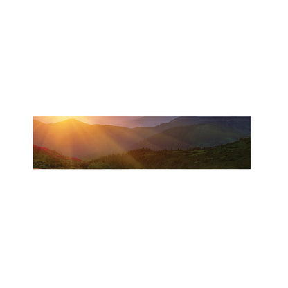 Sunrise Mountain Print Bed Runner