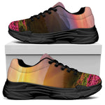 Sunrise Mountain Print Black Chunky Shoes