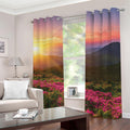Sunrise Mountain Print Dimout Grommet Curtains