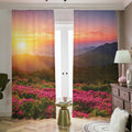 Sunrise Mountain Print Dimout Pencil Pleat Curtains