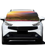 Sunrise Mountain Print Car Windshield Snow Cover