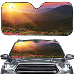 Sunrise Mountain Print Car Windshield Sun Shade