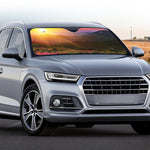 Sunrise Mountain Print Car Windshield Sun Shade