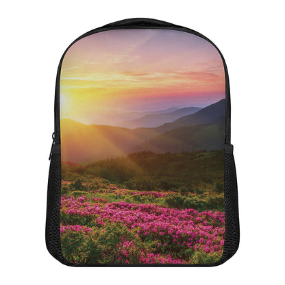 Sunrise Mountain Print Casual Backpack