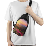 Sunrise Mountain Print Chest Bag