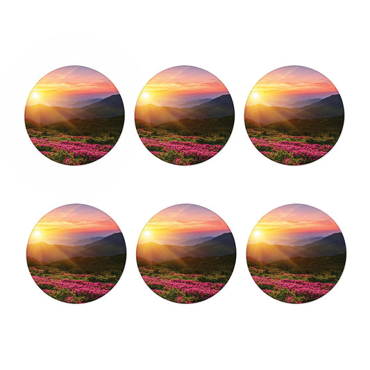 Sunrise Mountain Print Coaster Set
