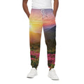 Sunrise Mountain Print Cotton Sweatpants
