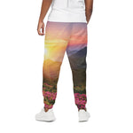 Sunrise Mountain Print Cotton Pants