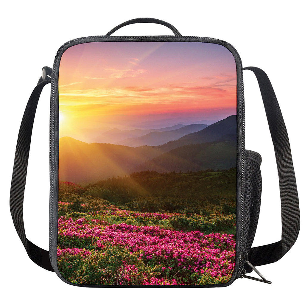 Sunrise Mountain Print Crossbody Lunch Bag
