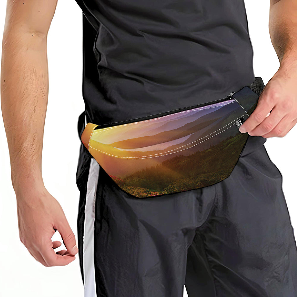 Sunrise Mountain Print Fanny Pack