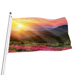 Sunrise Mountain Print Flag