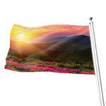 Sunrise Mountain Print Flag