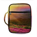 Sunrise Mountain Print Front Pocket Bible Bag