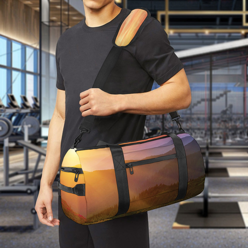 Sunrise Mountain Print Gym Bag