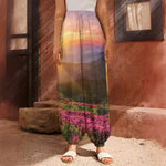 Sunrise Mountain Print Harem Pants