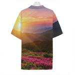 Sunrise Mountain Print Hawaiian Shirt