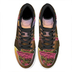 Sunrise Mountain Print High Top Leather Sneakers