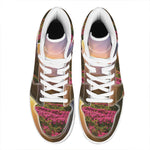 Sunrise Mountain Print High Top Leather Sneakers