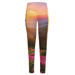 Sunrise Mountain Print High-Waisted Pocket Leggings