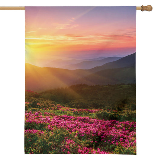 Sunrise Mountain Print House Flag