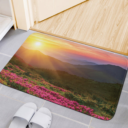 Sunrise Mountain Print Indoor Door Mat