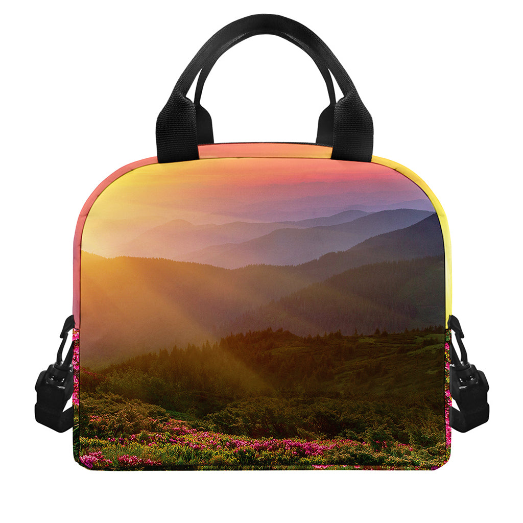 Sunrise Mountain Print Insulated Lunch Bag