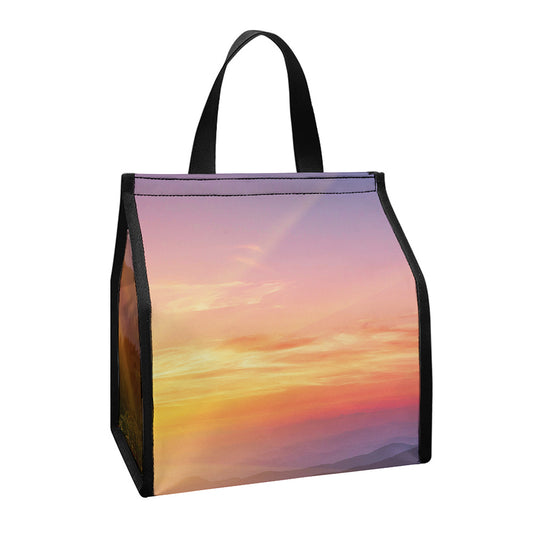 Sunrise Mountain Print Insulated Lunch Tote