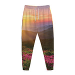 Sunrise Mountain Print Jogger Pants