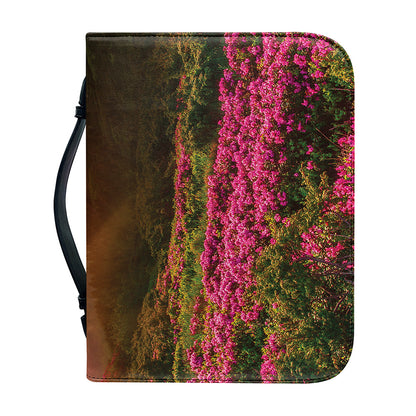 Sunrise Mountain Print Leather Bible Cover