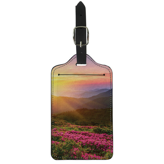 Sunrise Mountain Print Luggage Tag