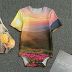 Sunrise Mountain Print Men's Bodysuit