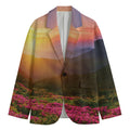 Sunrise Mountain Print Men's Cotton Blazer