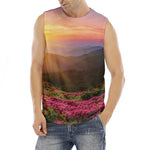 Sunrise Mountain Print Men's Fitness Tank Top