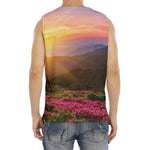 Sunrise Mountain Print Men's Fitness Tank Top