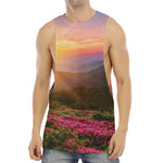 Sunrise Mountain Print Men's Muscle Tank Top