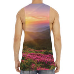 Sunrise Mountain Print Men's Muscle Tank Top