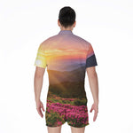 Sunrise Mountain Print Men's Rompers